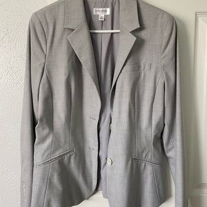 Gray suit jacket